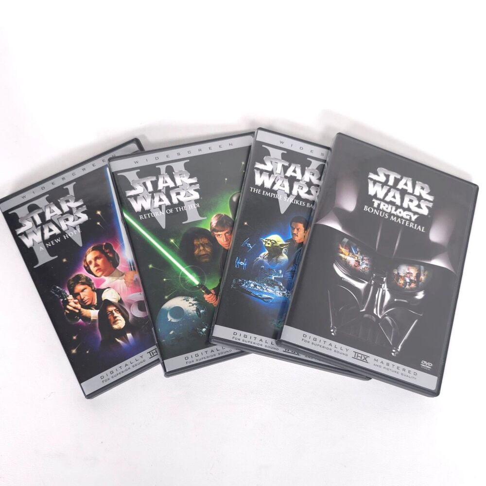 STAR WARS Trilogy Widescreen Box Set Bonus Material 2004 Complete Lucasfilm PG